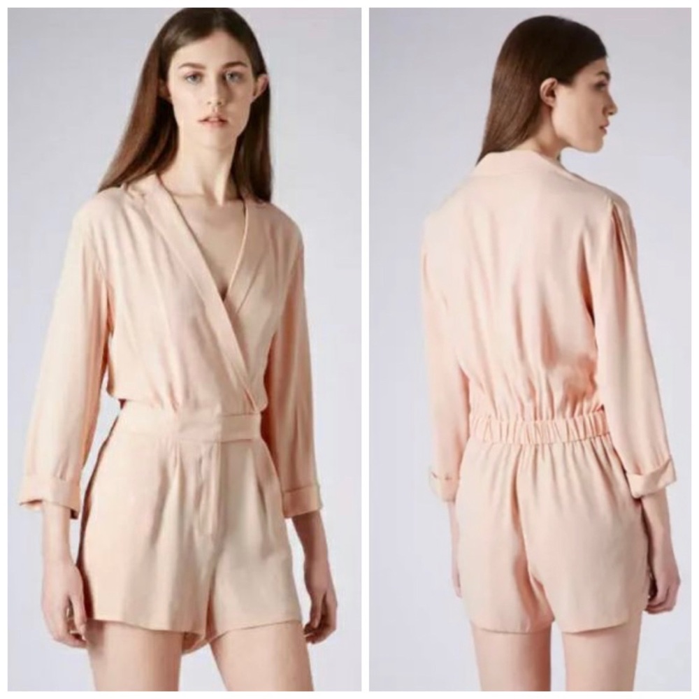 Topshop Light Nude Pink Romper